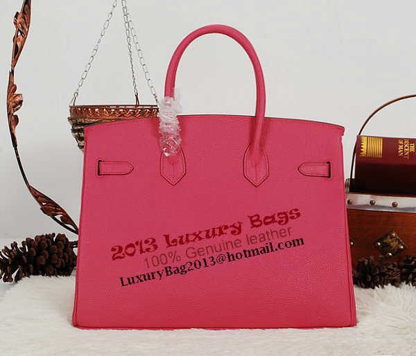 Hermes Birkin 35CM Tote Bag Rose Clemence Leather H35 Gold