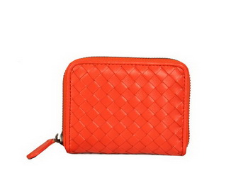 Bottega Veneta Intrecciato Nappa Mini Wallet 5818 Orange