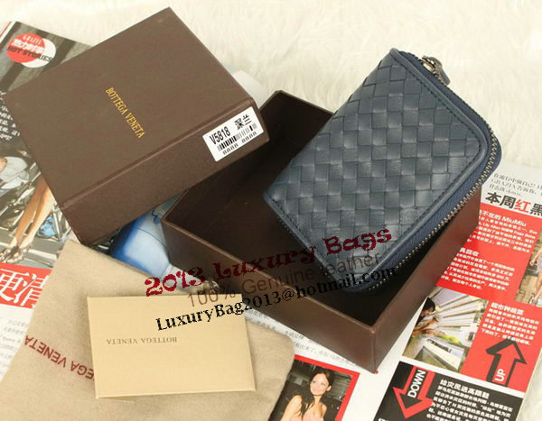 Bottega Veneta Intrecciato Nappa Mini Wallet 5818 RoyalBlue