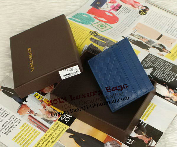 Bottega Veneta Intrecciato VN Card Case 5811 Blue