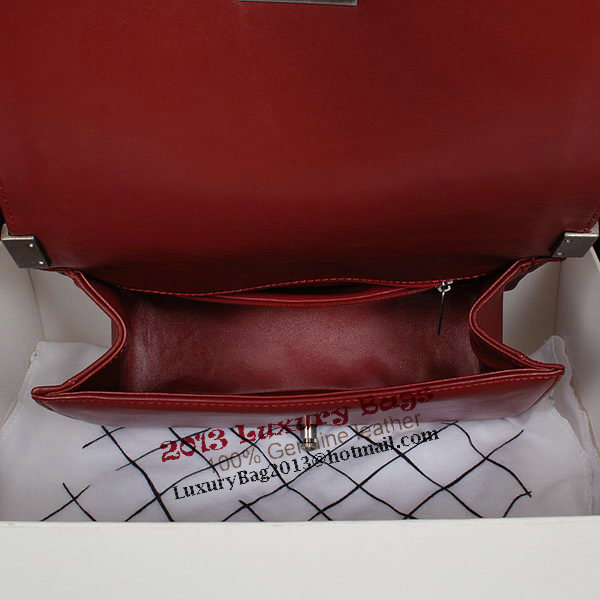 Boy Chanel Flap Shoulder Bag in Sheepskin Leather A58500 Maroon