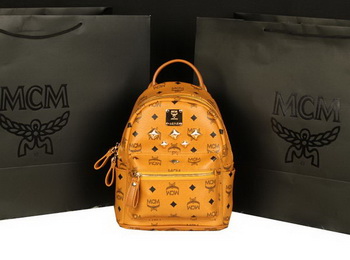 MCM Stark Backpack Medium in Calf Leather 8003 Camel