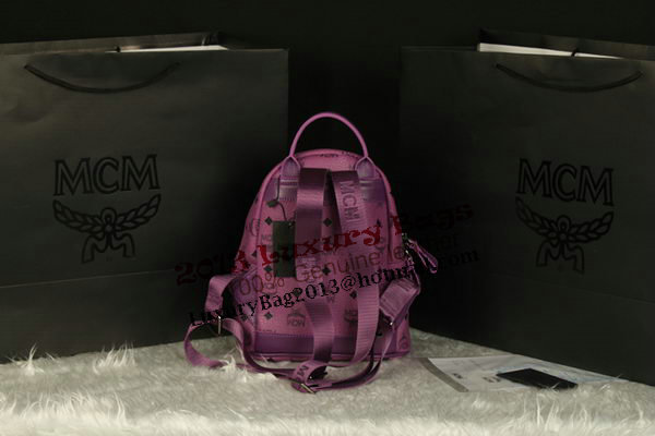 MCM Stark Backpack Medium in Calf Leather 8003 Purple