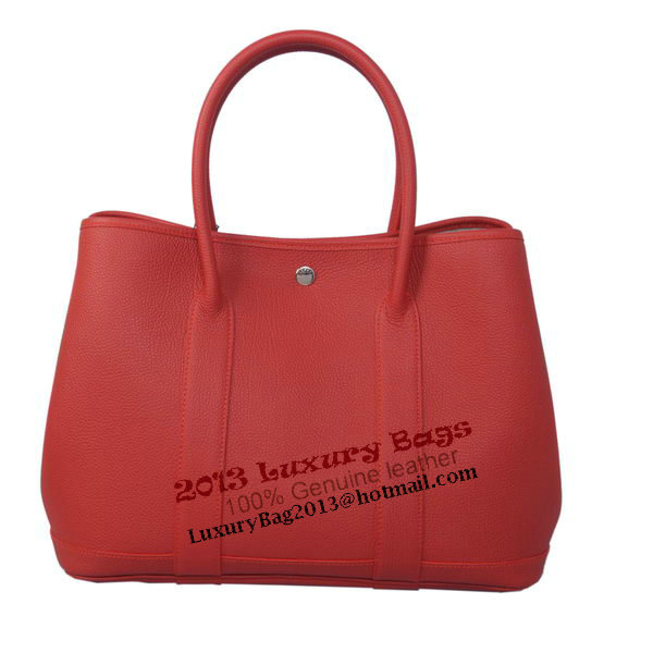 Hermes Garden Party 36CM Bag Calf Leather Red