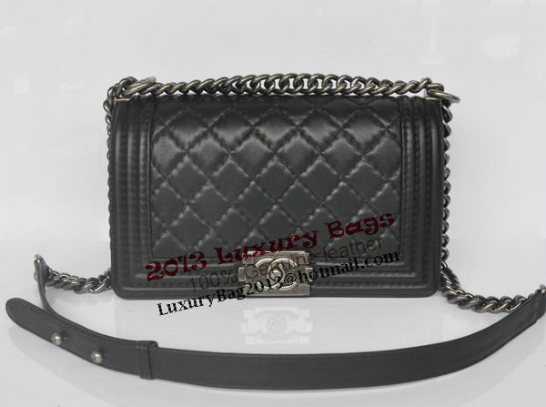 Boy Chanel Flap Shoulder Bag Bright Leather A67086 Black