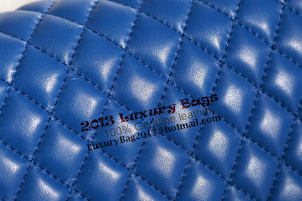 Chanel Boy Flap Shoulder Bag in Blue Lambskin Leather A67086 Gold