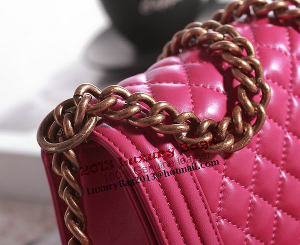 Chanel Boy Flap Shoulder Bag in Rose Lambskin Leather A67086 Gold
