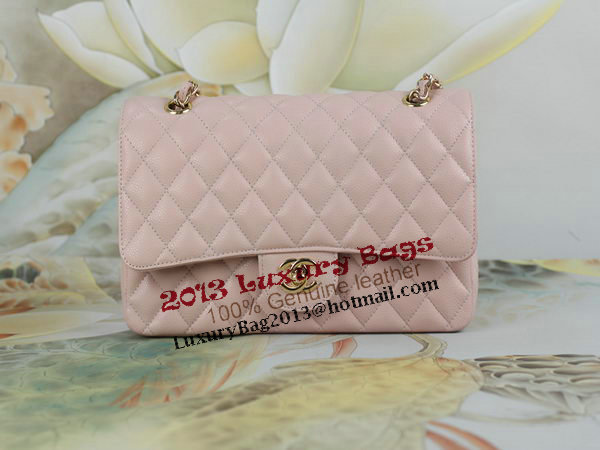 Chanel 2.55 Series Classic Flap Bag 1112 Pink Cannage Pattern Original Leather Gold