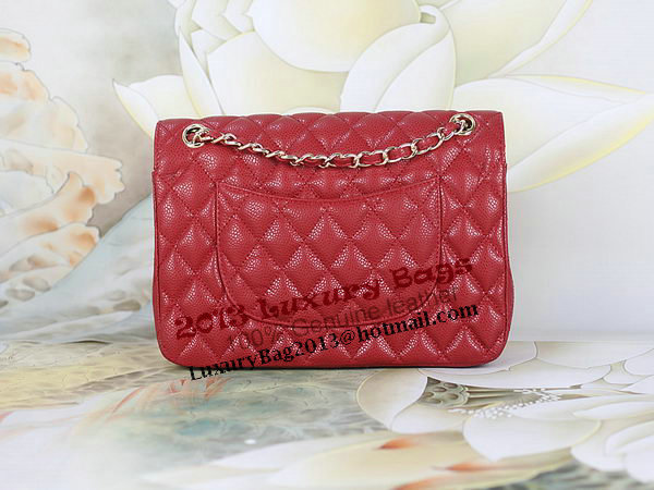 Chanel 2.55 Series Classic Flap Bag 1112 Red Cannage Pattern Original Leather Gold