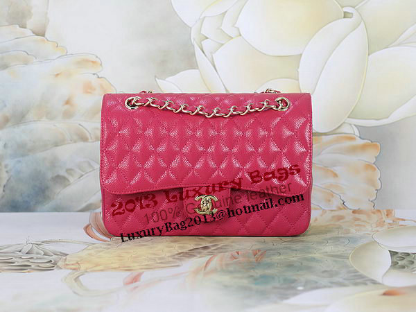 Chanel 2.55 Series Classic Flap Bag 1112 Rose Cannage Pattern Original Leather Gold