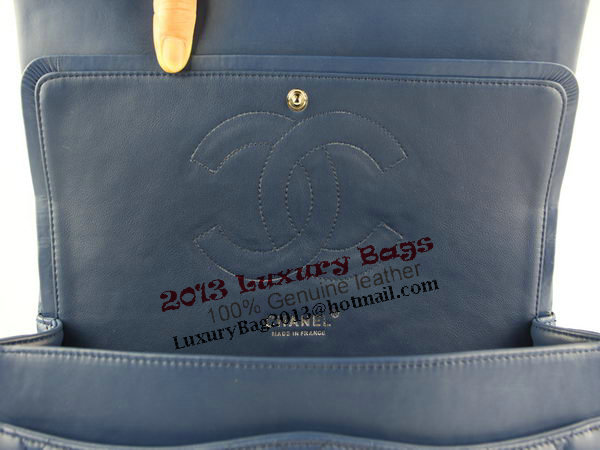 Chanel Classic Flap Bag 1113 RoyalBlue Original Sheepskin Leather Silver