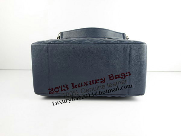 Chanel A50995 RoyalBlue Original Cannage Leather Shoulder Bag Silver