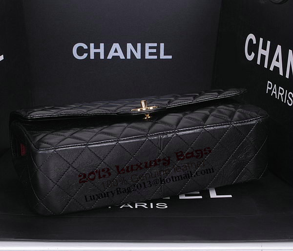 Chanel Classic Flap Bag 1113 Black Sheepskin Leather