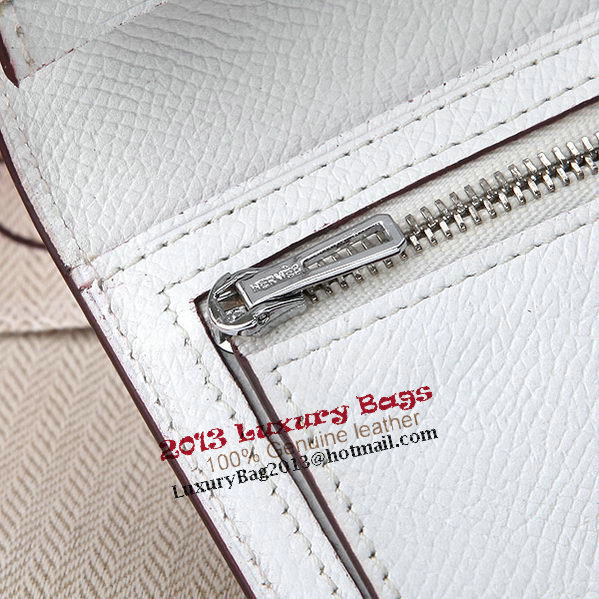 Hermes Bearn Japonaise Bi-Fold Wallet Original Leather A208 White