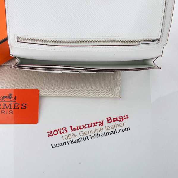 Hermes Bearn Japonaise Bi-Fold Wallet Original Leather A208 White