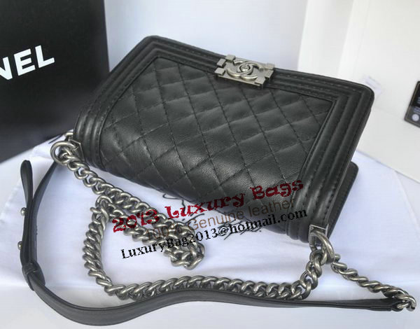 Chanel Boy Flap Shoulder Bag Original Calfskin Leather A67086 Black