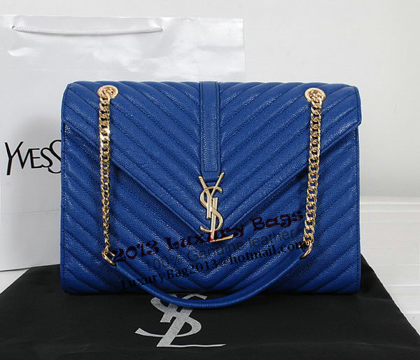 Yves Saint Laurent Classic Monogramme Flap Bag Y9201 Apricot&Blue&Black
