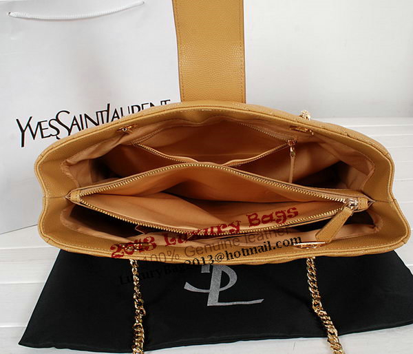 Yves Saint Laurent Classic Monogramme Shopping Bag Y9150 Apricot&Blue&Black