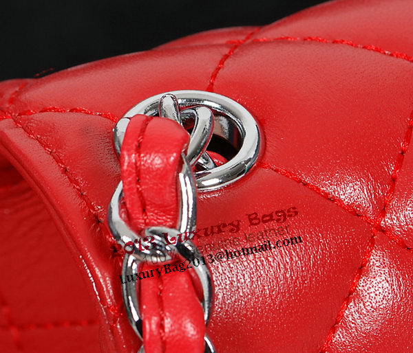 Chanel 1115 Classic mini Flap Bag in Red Sheepskin Leather