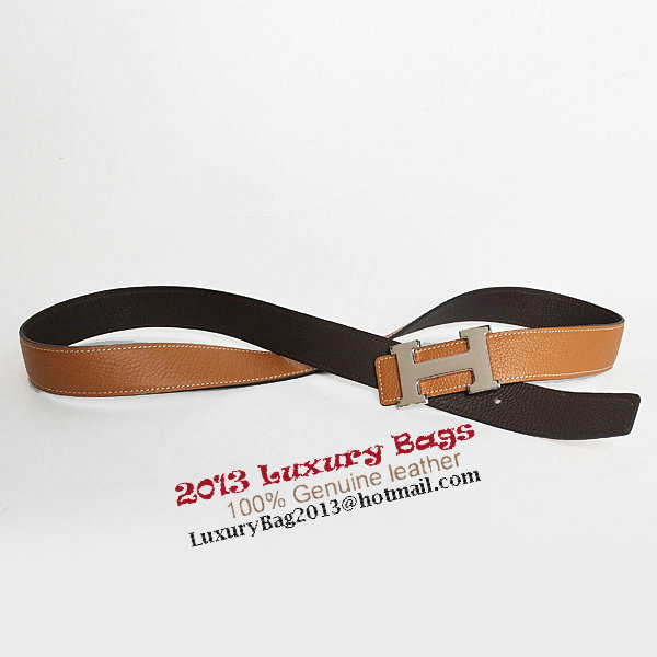 Hermes Dark Brown Bovine Jugular Veins Belt HR1008B Silver Hermes Dark Brown Bovine Jugular Veins Belt HR1008B Silver