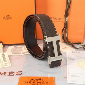 Hermes Imported Belt HR1002D Dark Brown