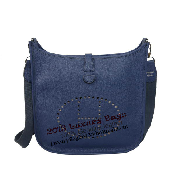 Hermes Evelyne Messenger Bag H1608 Dark Blue