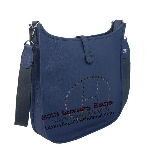Hermes Evelyne Messenger Bag H1608 Dark Blue