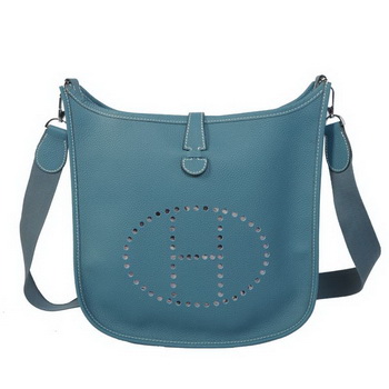 Hermes Evelyne Messenger Bag H1608 Light Blue