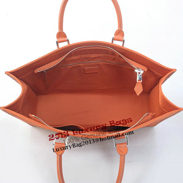 Hermes Mens Briefcase Canvas & Leather H1691 Orange