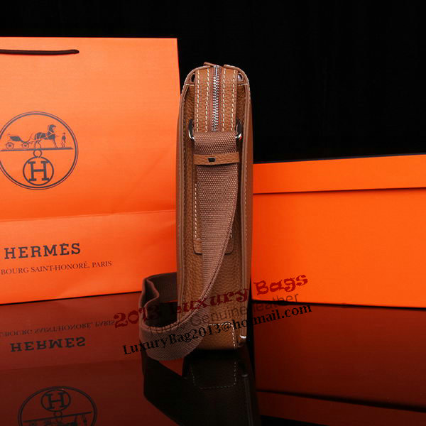 Hermes Original Calf Leather Messenger Bag M86681 Wheat