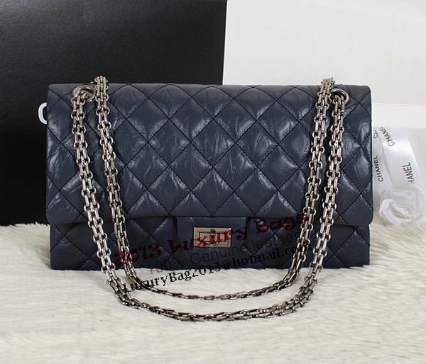 Chanel Classic Flap Shoulder Bags A226 Blue Sheepskin Leather Silver