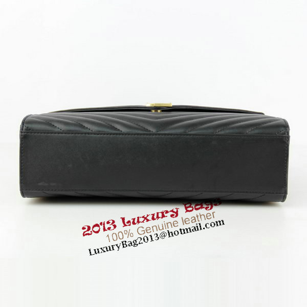 Yves Saint Laurent Classic Monogramme Flap Bag Y2039 Black
