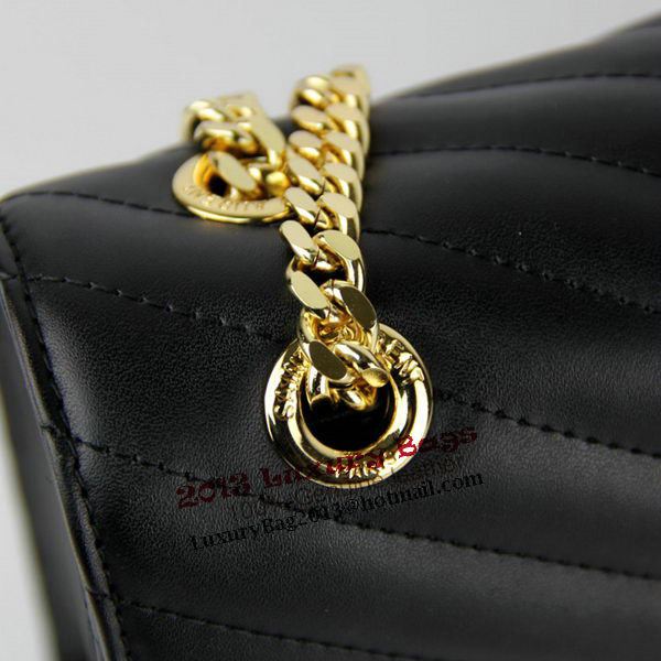 Yves Saint Laurent Classic Monogramme Flap Bag Y2039 Black