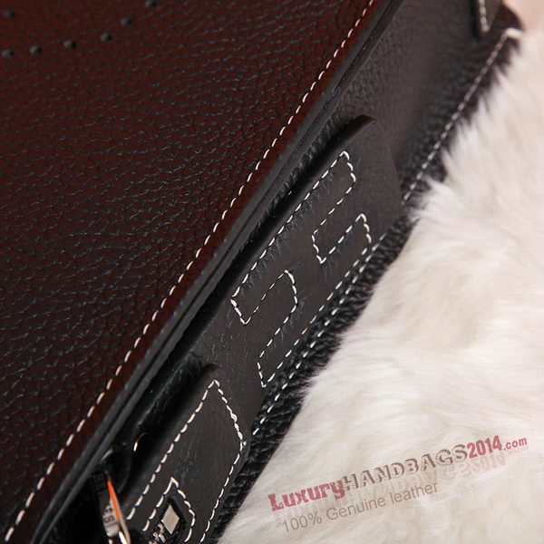 Hermes Original Calf Leather Messenger Bag M86681 Black
