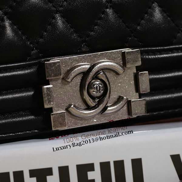 Chanel Boy Flap Shoulder Bag in Original Leather A67087 Black