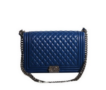 Chanel Boy Flap Shoulder Bag in Original Leather A67087 Blue