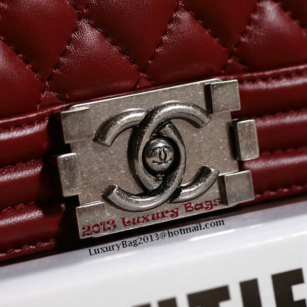 Chanel Boy Flap Shoulder Bag in Original Leather A67087 Wine