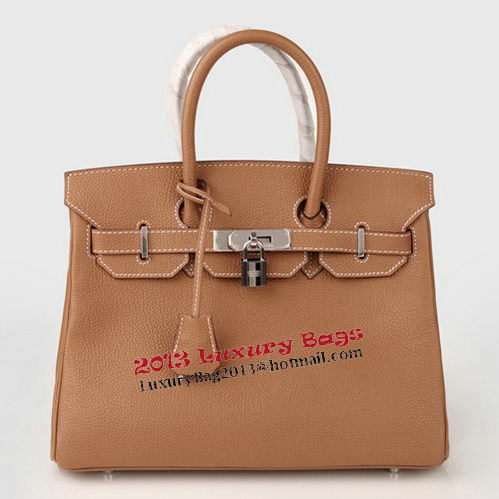 Hermes Birkin 30CM Tote Bag Camel Original Leather H30 Gold