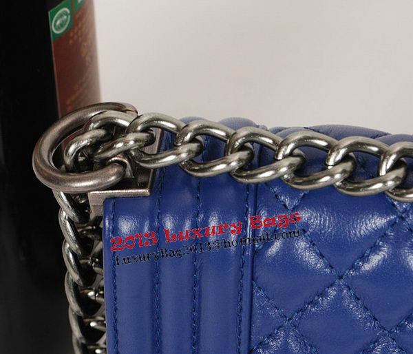 Boy Chanel Flap Shoulder Bag Original Sheepskin Leather A67086 RoyalBlue