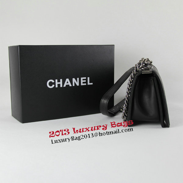 Chanel Boy 2014 Flap Shoulder Bag in Original Sheepskin A67086 Black
