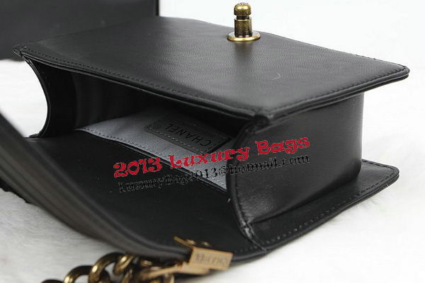 Chanel Boy Flap Shoulder Bag Black Original Python Leather A67085 Gold