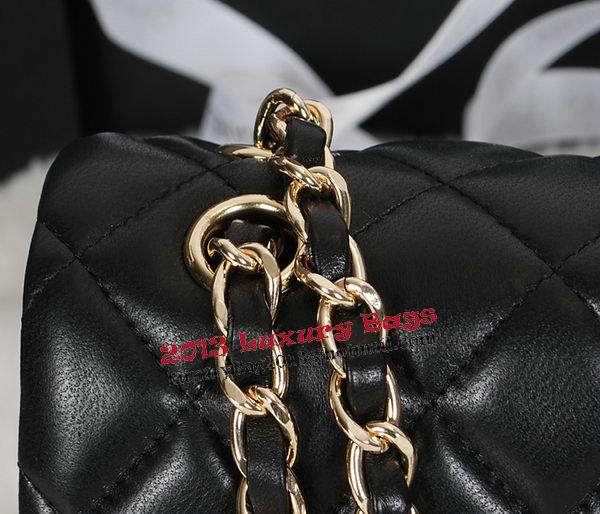 Chanel Classic Flap Bag Black Original Sheepskin Leather A1118 Gold