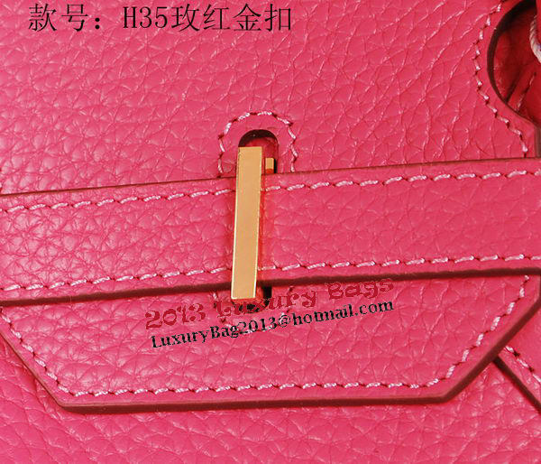 Hermes Birkin 35CM Tote Bag Rose Original Grainy Leather H35 Gold