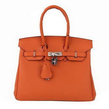 Hermes Birkin 25CM Tote Bags Orange Original Leather Gold
