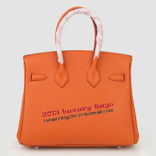 Hermes Birkin 25CM Tote Bags Orange Original Leather Gold