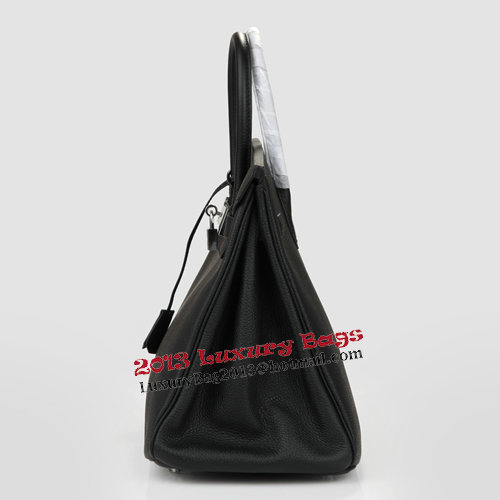 Hermes Birkin 35CM Tote Bag Black Original Leather H35 Silver