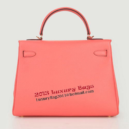Hermes Kelly 32cm Shoulder Bag Pink Original Leather K32 Gold
