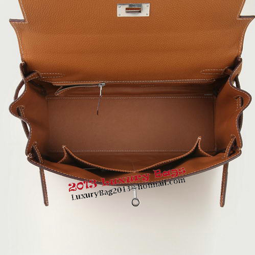 Hermes Kelly 32cm Shoulder Bag Wheat Original Leather K32 Silver