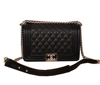 Chanel Boy Flap Shoulder Bag Original Leather A6870 Black