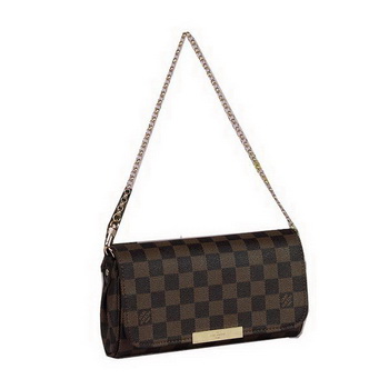 Louis Vuitton N41276 Damier Ebene Canvas Favorite PM Shoulder Bag